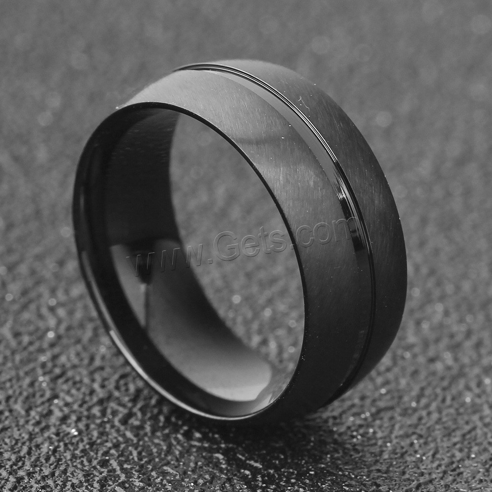 Нержавеющая сталь Человек палец кольцо, нержавеющая сталь, пистолет черный покрытием, разный размер для выбора & Мужский & глазированный, 2mm, 8mm, продается PC