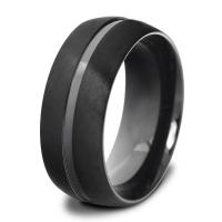 Men Stainless Steel Ring in Bulk, gun black plated & for man & frosted, 2mm, 8mm 