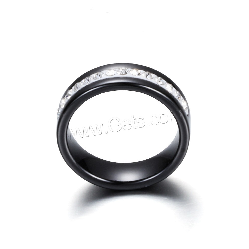 Porcelana anillo, con Arcilla analiar de diamantes de imitación AB, para mujer, más colores para la opción, 2mm, 6mm, Vendido por UD