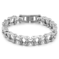 Stainless Steel Bracelet, for man, original color Approx 8 Inch 