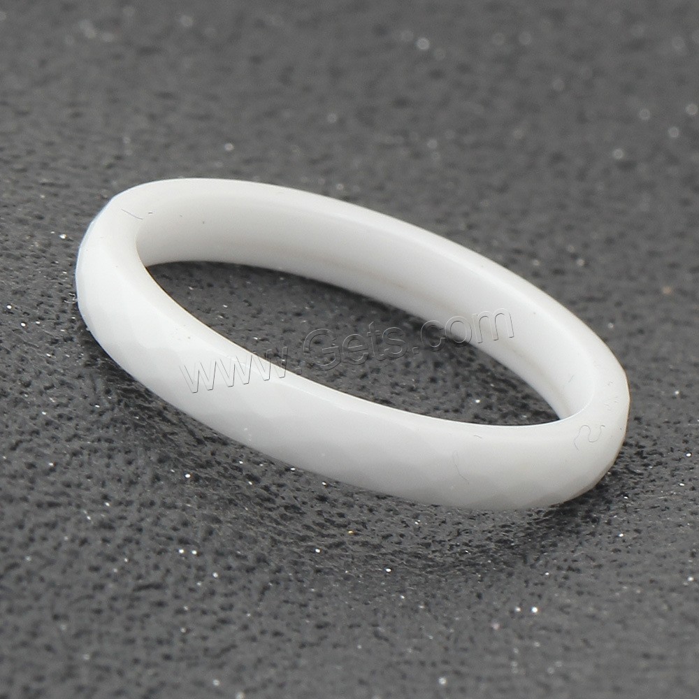 Porcelain Finger Ring, different size for choice & for woman, more colors for choice, 3mm, Sold By PC