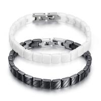Bracelets en porcelaine, avec acier inoxydable, pour femme, plus de couleurs à choisir, 3.3mm, 7mm Environ 7.2 pouce, Vendu par brin