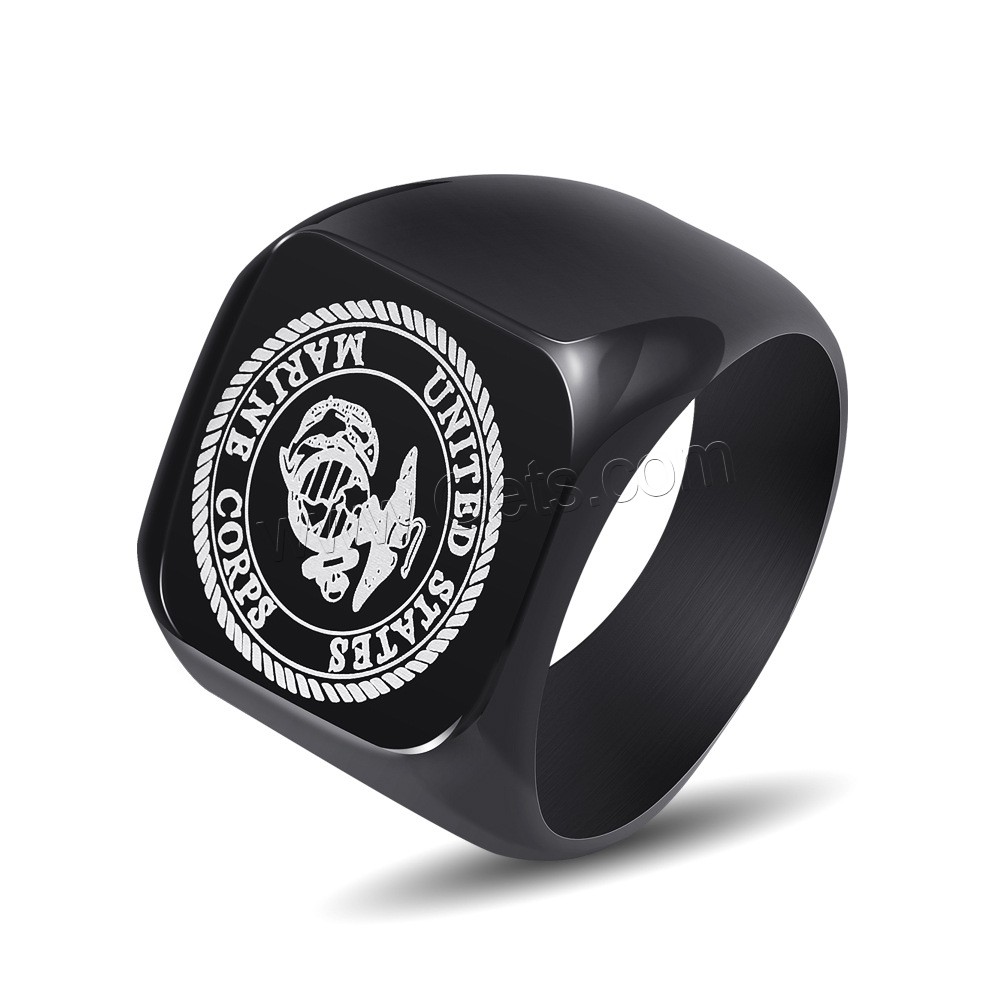 Men Stainless Steel Ring in Bulk, black ionic, different size for choice & for man, 18mm, Sold By PC
