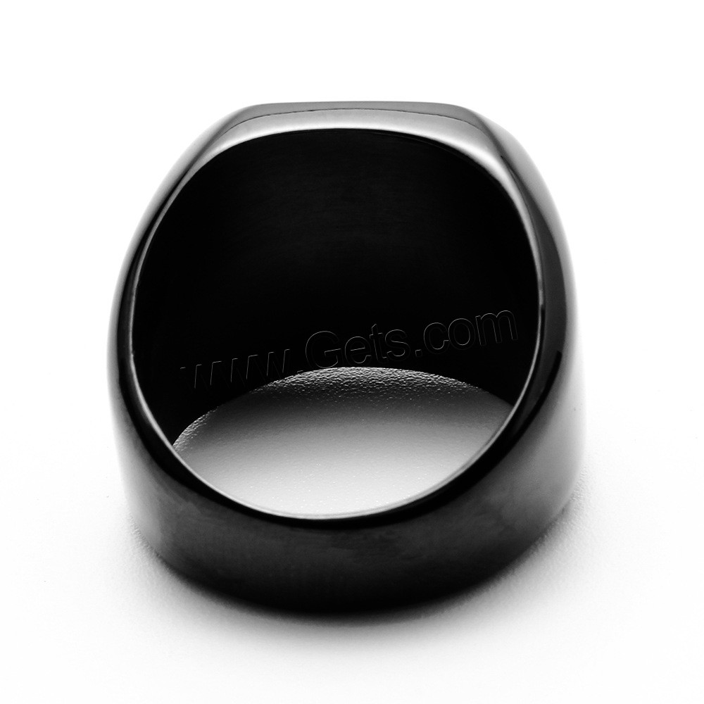 Men Stainless Steel Ring in Bulk, black ionic, different size for choice & for man, 18mm, Sold By PC