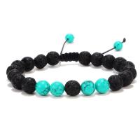 Gemstone Woven Ball Bracelets, with Nylon Cord, with 1.5inch extender chain, handmade & Unisex & adjustable Approx 7 Inch 