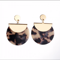 Zinc Alloy Drop Earring, with Acrylic, gold color plated, for woman 