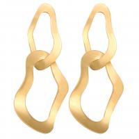 Zinc Alloy Drop Earring, gold color plated, punk style & for woman 