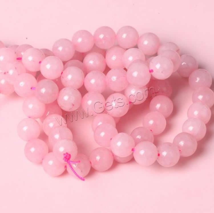 Perles en Quartz Rose naturel, Rond, normes différentes pour le choix, rose, Vendu par brin