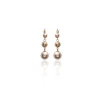 Plastic Pearl Zinc Alloy Earring, with ABS Plastic Pearl, gold color plated, Korean style & for woman 50mm 