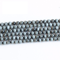 Beizvogelsauge Stein Perle, rund, natürlich, verschiedene Größen vorhanden, Bohrung:ca. 0.5-1mm, Länge:ca. 15.5 ZollInch, verkauft von Strang