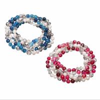 Природный кварцевый Свитер ожерелье, с кружевной агат & Пресноводные жемчуги, Женский & граненый, Много цветов для выбора длина:Приблизительно 48.8 дюймовый, продается Strand