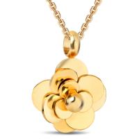 Stainless Steel Jewelry Necklace, Flower, plated, oval chain & for woman 20mm Approx 17.7 Inch 
