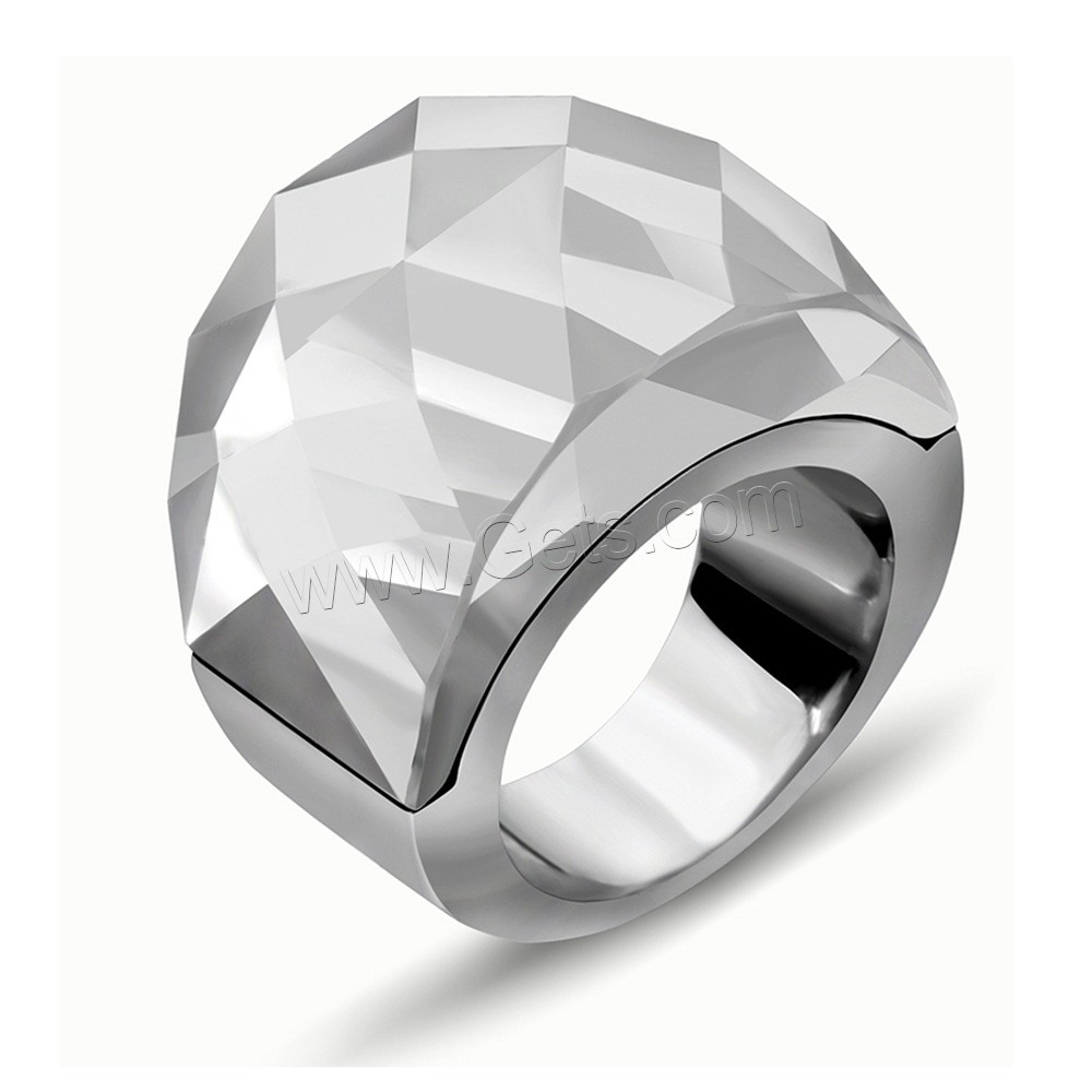 立方のジルコニア ステンレス鋼指のリング, ステンレス, 異なるサイズの選択 & 女性用 & キュービックジルコニアのある, 無色, 18mm, 売り手 パソコン