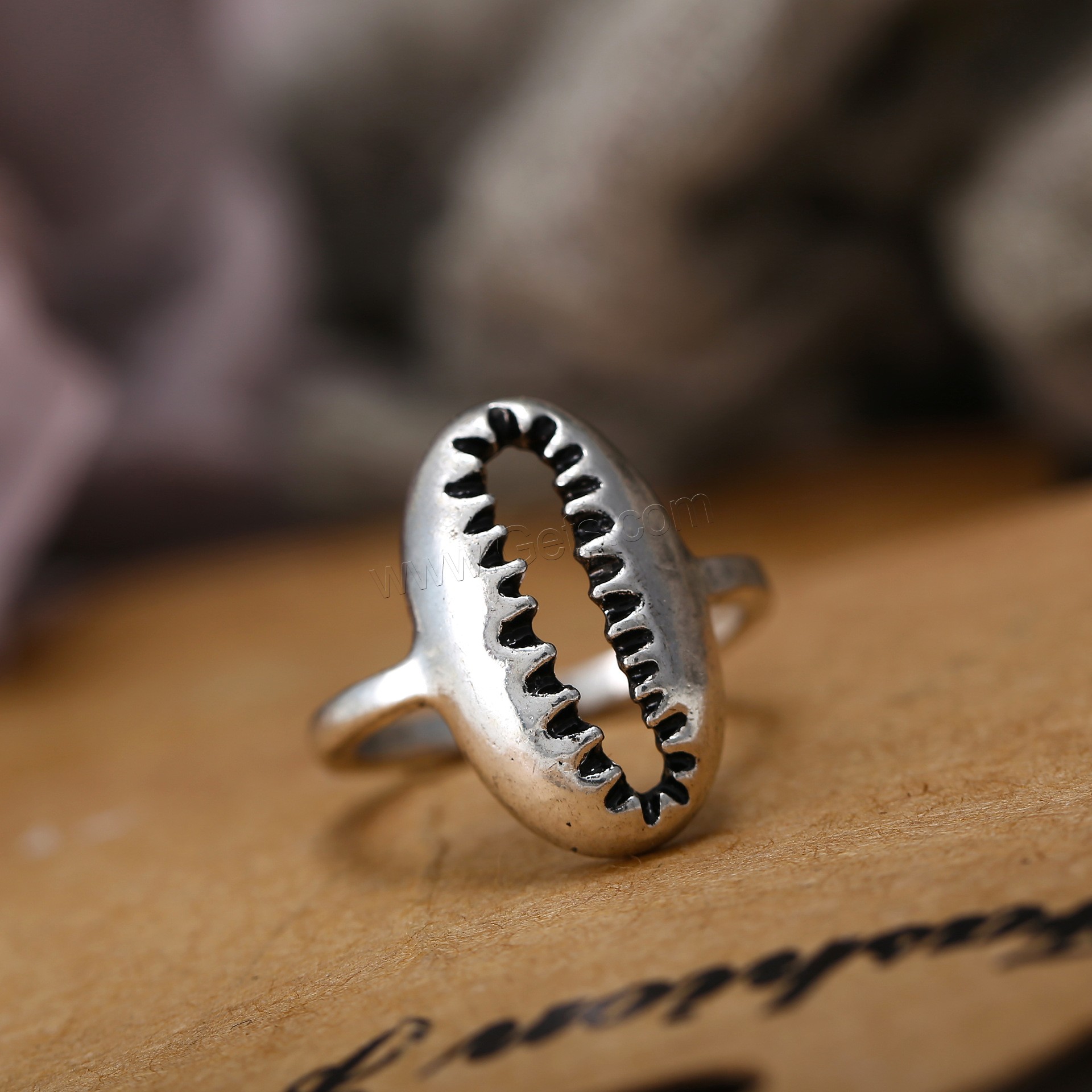 Zinc Alloy Finger Ring, Shell, plated, Unisex & different size for choice, more colors for choice, Sold By PC