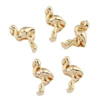 Perles animaux en alliage de zinc, Grue, Placage de couleur d'or Environ Vendu par PC
