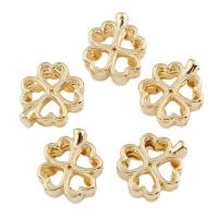 Bijoux de perles en alliage de Zinc , Trèfle à quatre feuilles, Placage de couleur d'or Environ Vendu par PC