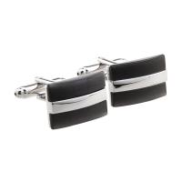 Brass Cufflinks, with Cats Eye, platinum color plated, for man nickel, lead & cadmium free 