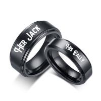 Пара кольца палец, нержавеющая сталь, Другое покрытие, разный размер для выбора & разные стили для выбора & для пара, продается PC