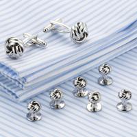 Stainless Steel Cufflink, silver color plated & for man, 14mm, 10mm 