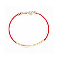 Stainless Steel Chain Bracelets, with Waxed Cotton Cord, plated, for woman 41mm Approx 6.3 Inch 
