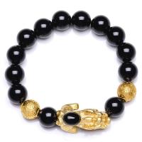 Agate Bracelets, with Brass, Fabulous Wild Beast, gold color plated, Unisex Approx 7.5 Inch 