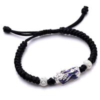 Cotton Bracelet, with 99% Sterling Silver, Fabulous Wild Beast, Unisex & adjustable Approx 6-8 Inch 