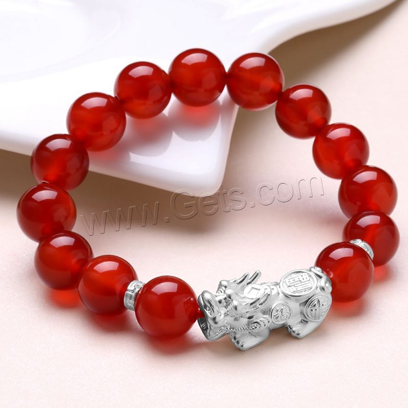 Gemstone Bracelets, with 99% Sterling Silver, Fabulous Wild Beast, Unisex & different size for choice, more colors for choice, Length:Approx 7.5 Inch, Sold By Strand