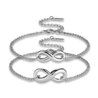 Stainless Steel Bracelet, Infinity & oval chain & for couple, original color 