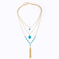 Turquoise Zinc Alloy Necklace, with Synthetic Turquoise, with 2inch extender chain, plated, adjustable & oval chain & for woman 55mm Approx 16.5 Inch 