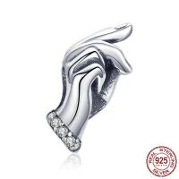 Bali Sterling Silber Perlen, Thailand, Hand, Micro pave Zirkonia & ohne troll, 8x16mm, Bohrung:ca. 4.5-5mm, verkauft von PC