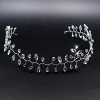 Bridal Hair Flowers, Zinc Alloy, plated, for bridal & with rhinestone 