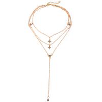 Zinc Alloy Choker Necklace, with 2inch extender chain, gold color plated, adjustable & oval chain & for woman &  & with rhinestone, 120mm Approx 12.5 Inch 