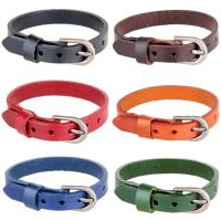 PU Leather Cord Bracelets, with Zinc Alloy, platinum color plated, Unisex & adjustable Approx 9.8 Inch 