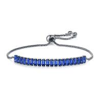 Cubic Zirconia Micro Pave Brass Bracelet, plated, Adjustable & box chain & micro pave cubic zirconia & for woman Approx 7 Inch 