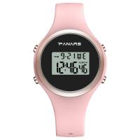 PANARS® Watch Collection, Silicone, with zinc alloy dial & 304 Stainless Steel & Acrylic, Chinese movement, rose gold color plated, for woman & waterproof & luminated Approx 9 Inch 