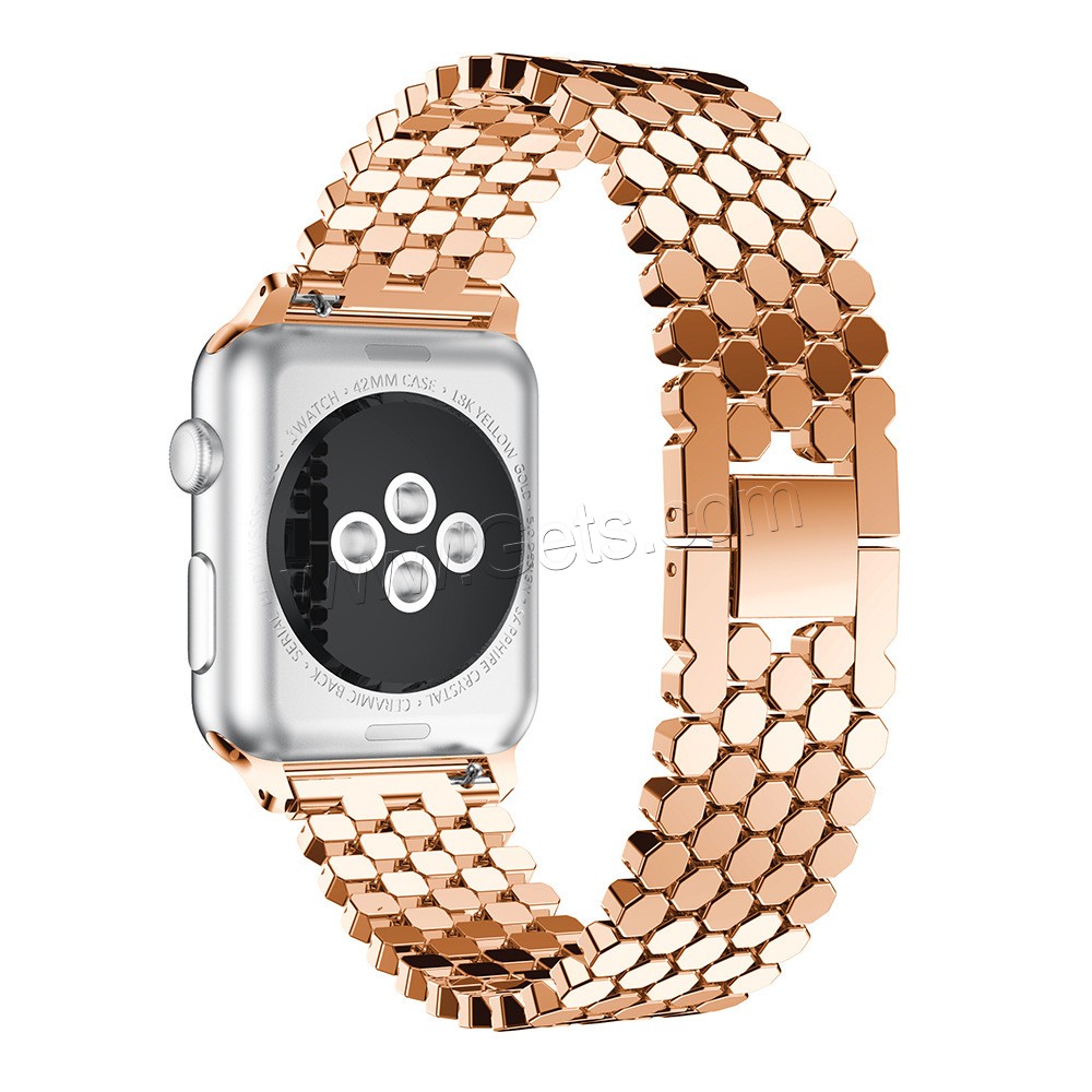 Stainless Steel Watch Band, plated, for apple watch & different size for choice, more colors for choice, Length:Approx 7.5 Inch, Sold By PC