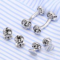 Brass Cufflinks, silver color plated, for man 10mm 