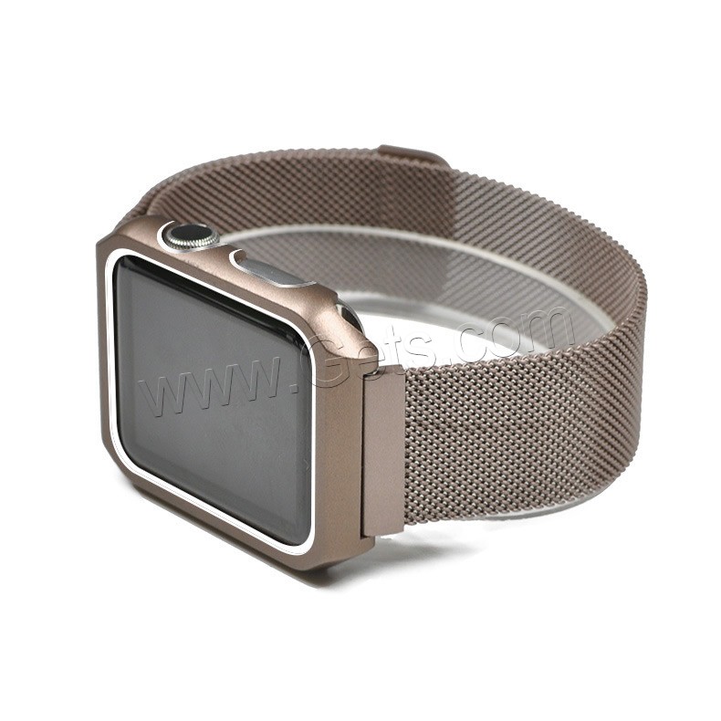 Edelstahl Uhrband, mit Aluminiumlegierung, plattiert, zu Apple Watch & verschiedene Größen vorhanden & verschiedene Stile für Wahl, verkauft von PC