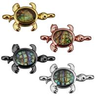 Brass Connector, with Abalone Shell, Turtle, plated, mosaic & 1/1 loop Approx 1.5mm 