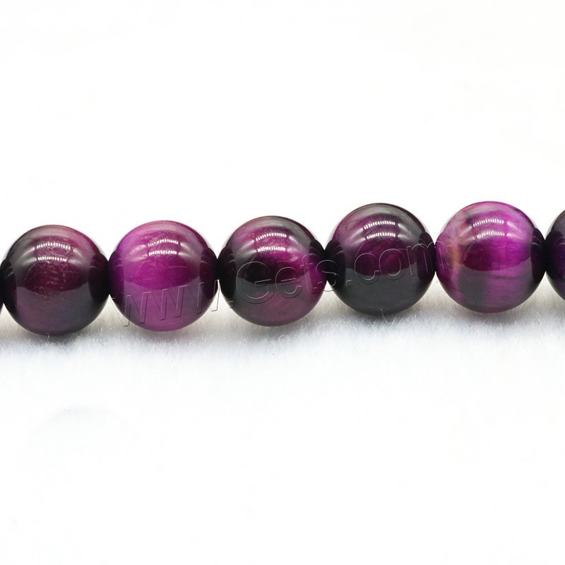 Ojo De Tigre, pulido, Bricolaje & diverso tamaño para la opción, Púrpura, agujero:aproximado 1mm, Vendido por Sarta