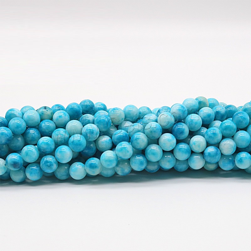Larimar Бусины, Круглая, полированный, DIY & разный размер для выбора, голубой, отверстие:Приблизительно 1mm, продается Strand