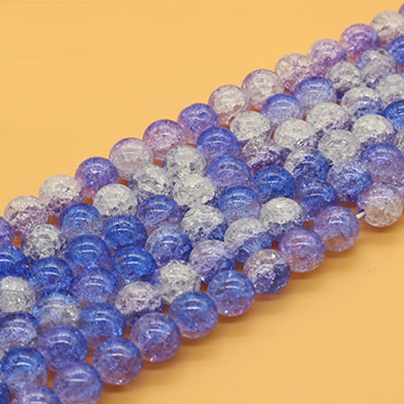 Crackle Quartz Beads, polished, different size for choice & two tone, more colors for choice, Hole:Approx 1mm, Sold By Strand