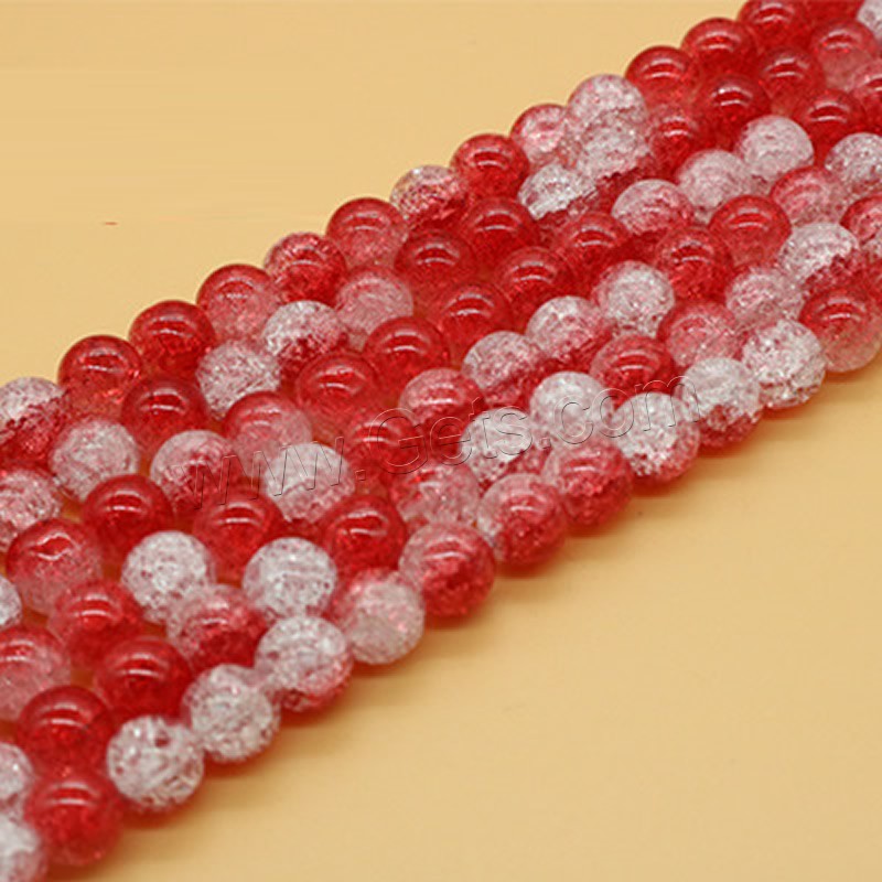 Crackle Quartz Beads, polished, different size for choice & two tone, more colors for choice, Hole:Approx 1mm, Sold By Strand
