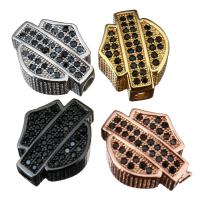Cubic Zirconia Micro Pave Brass Beads, plated, micro pave cubic zirconia Approx 3mm 