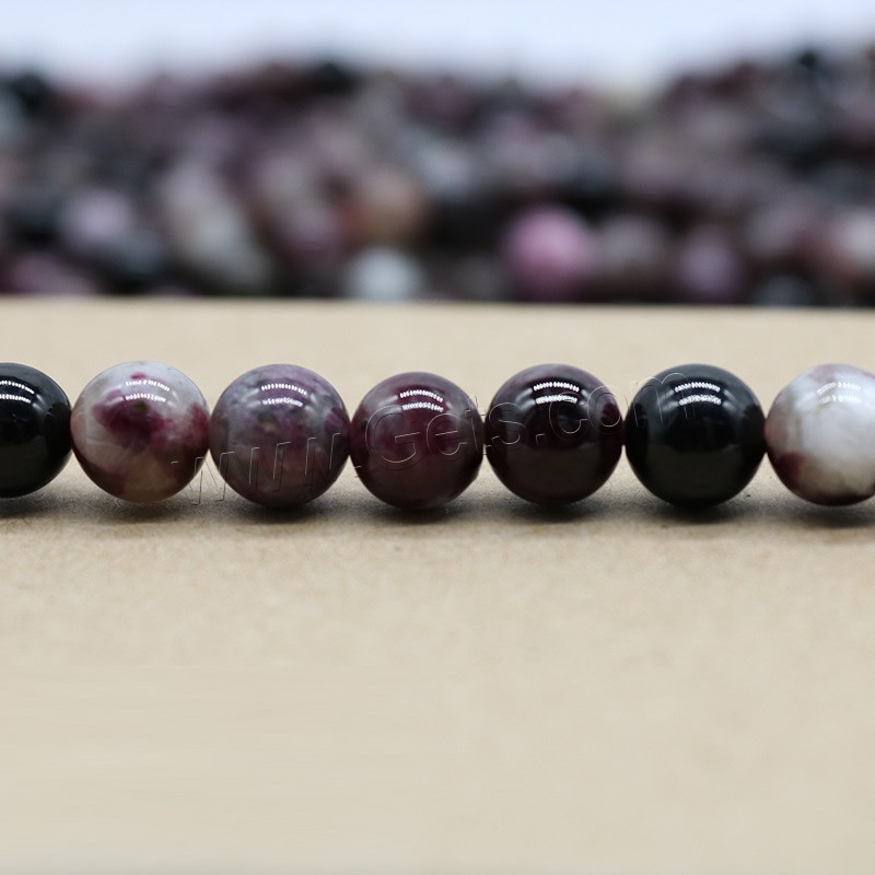 Natürlicher Turmalin Perlen, poliert, DIY & verschiedene Größen vorhanden, Bohrung:ca. 1mm, verkauft von Strang