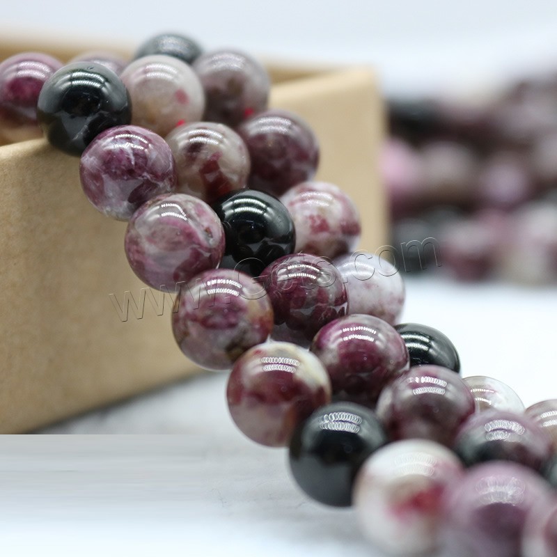 Natürlicher Turmalin Perlen, poliert, DIY & verschiedene Größen vorhanden, Bohrung:ca. 1mm, verkauft von Strang