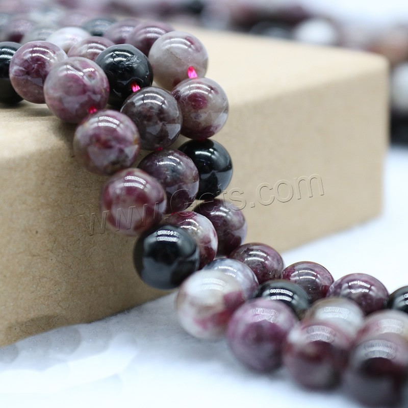 Natural Tourmaline Beads, polished, DIY & different size for choice, Hole:Approx 1mm, Sold By Strand