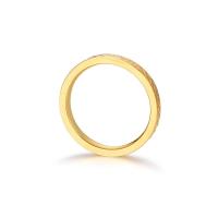 Stainless Steel Finger Ring, gold color plated & for woman & frosted, US Ring 