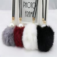Zinc Alloy Sweater Chain Necklace, with ABS Plastic Pearl & Plush, plated & for woman & with rhinestone Approx 30.71 Inch 