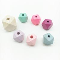 Dyed Wood Beads, faceted 15mm Approx 2mm 